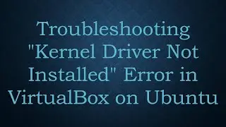 Troubleshooting 