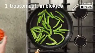 Roerei met groene paprika en tomaat | Receptvideo's