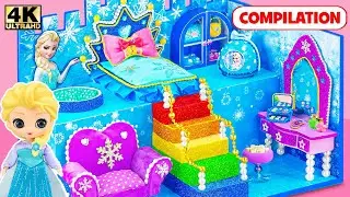 10+ DIY Miniature House Compilation ❄️ Build Frozen Castle with Luxury Bedroom from Cardboard, Clay