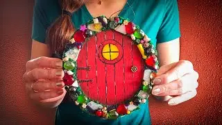 DIY Mini Hobbit Door Wreath | Recycled Materials
