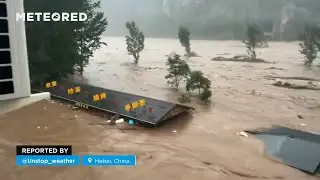 Terrible floods in Hebei, China.