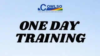 COWLSO ONE DAY TRAINING