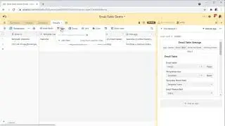Email Table App walkthrough video