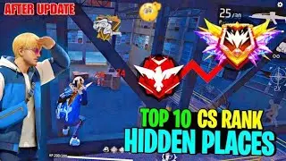 Top 10 Solo Cs rank Hidden Places without friend help😍 After Update  - Gaming with idea 