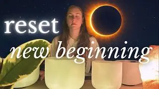 Nervous System Reset Under the Eclipse | Crystal Singing Bowls Meditation
