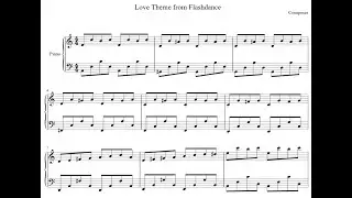 Girorgio Moroder - Flashdance (Love Theme) - Piano + Sheet Music