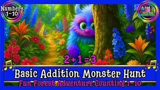 Basic Addition Monster Hunt | Learn to Count 1-10 for Kids | Magic Mini Monsters #magicminimonsters