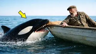 Косатка толкала лодку рыбака в открытое море. Но дальше случилось ужасное!
