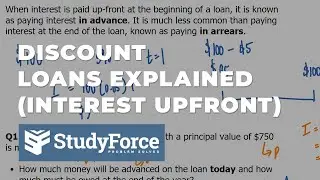 Discount Loans Explained (when interest is paid upfront)