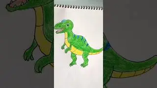 Easy Dinosaur Drawing 🦖 | Cute & Simple Drawing #drawingshorts #drawwithtrend #art #easydrawing
