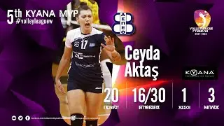 Ceyda Aktas KYANA MVP of the 5th round of #VolleyleagueW - Highlights