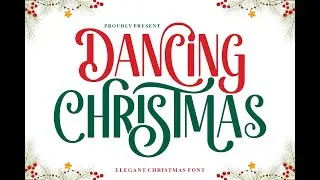 Dancing Christmas Font | Font | Free Font | Script Fonts | Font Bundle