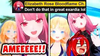 Calli Met Ame in VR and Does This, Liz In Chat: 【Mori Calliope / Hololive】