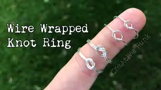 How to make a simple wire wrap knot ring 💍