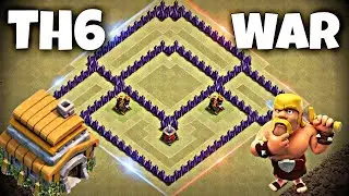 NEW TOWN HALL 6 WAR BASE LAYOUT | BEST TH6 WAR BASE 2017