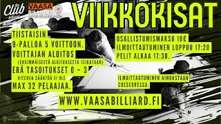 WATCH LIVE |Viikkokisa Finaali 9-ball | Table five | Vaasa #lineofsightmedia