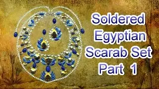Soldered Egyptian Scarab Set Necklace Part 1 with a Heat Gun