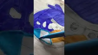 Drawing Angry Bird Red But, Blue ￼Different Style (#shorts )