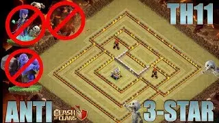 BEST TH11 War Base 2018 Anti 1 Star Anti 2 Star With Replay Anti Bowler Anti Miner Anti Everything