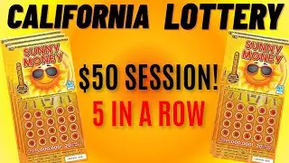 California Lottery Scratcher Sunny Money #lottery #lotterytickets #lotto 