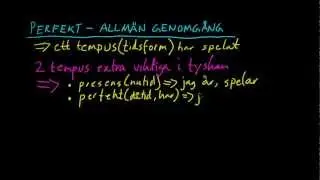 Ty 3: Allmän repetition/genomgång av perfekt