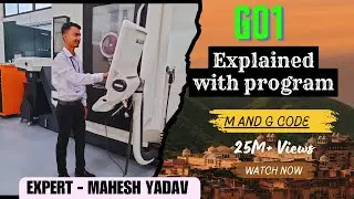 CNC Programming G01 Code Explained | Linear Interpolation | M and G Code Tutorial in Hindi