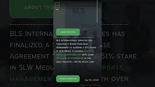 Stake Acquisition - BLS International
