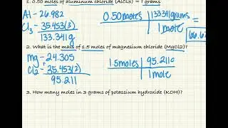 Mole Conversions