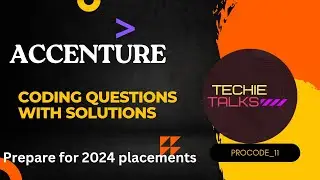 Accenture Coding Questions | Latest coding 2024 placement | Must Watch 🔥🔥#prepare