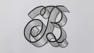 Drawing 3d Calligraphy Letter B Easy / How To Write Draw Capital Cursive For Beginners