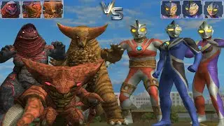 UFE3：Flame Gorzan/Gomorrah/Rechubas VS Ace Robot/Ultraman Agul/Ultraman Tiga