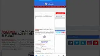 Dr Bhimrao Ambedkar University Web Registration PG