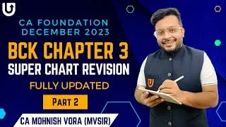 L 2: BCK Chp 3 | Part 2 | Super Chart Revision | CA Foundation Dec 2023 | CA Mohnish Vora (MVSIR)