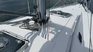 Setting up reefing lines on a Beneteau First 35s5