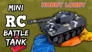 Mini RC Battle Tank - Remote Controlled Tank with full 4-action remote! And it's from Hobby Lobby?!