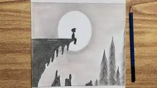 Alone Boy Pencil Drawing | Drawing of Nature | Sad Boy pencil drawing |Sad painting art