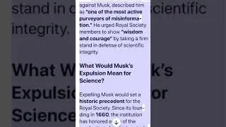 Elon Musk Facing Expulsion from the Royal Society &ndash; A Battle Between Science and Misinformation