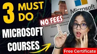 From Zero to Hero🚨: 3 FREE MICROSOFT Courses *With Certificate* for AVERAGE Students🔥