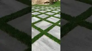 2&rsquo; by 2&rsquo; stepping stones and artificial turf installation. #artificialgrass #artificialturf