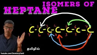 Isomers Of Heptane | Simplified in Tamil | #organicchemistry