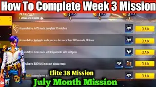 HOW TO COMPLETE WEEK 3 MISSION  ELITE PASS 38 FREE FIRE