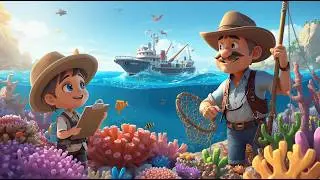 Песенка о помощниках на воде 🌊 | Рыбак, морской биолог и капитан корабля | Детское обучение
