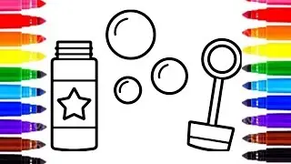 Let's Draw and Color Soap Bubbles and more🫧 Drawing, Painting & Coloring for kids & toddlers