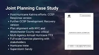 Joint Planning Case Studies - Cross Sector Communications & Coordination