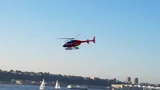 VIP Helicopter Taking Off From The 34th Street Heliport In Manhattan, New York