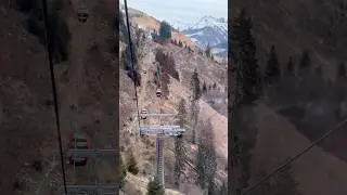 Cable car trip with family enjoy winter weather #trending #snow #travel #viral #shortsfeed #alps
