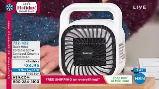 Geek Heat Portable 500Watt Compact Ceramic Heater/Fan