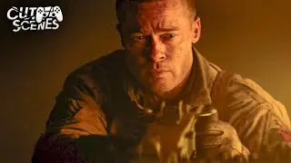 Fury Tank Crew vs SS Battalion - Fury's Most Intense Battle Scene | Fury (Brad Pitt, Shia LaBeouf)
