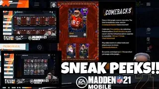 COMEBACKS PROMO! (SNEAK PEEKS) 100 OVERALL CHAD JOHNSON! 👀 - Madden Mobile 21