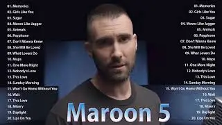 Maroon 5 Greatest Hits Full Album 2021 - Maroon 5 Best Songs Playlist 2021